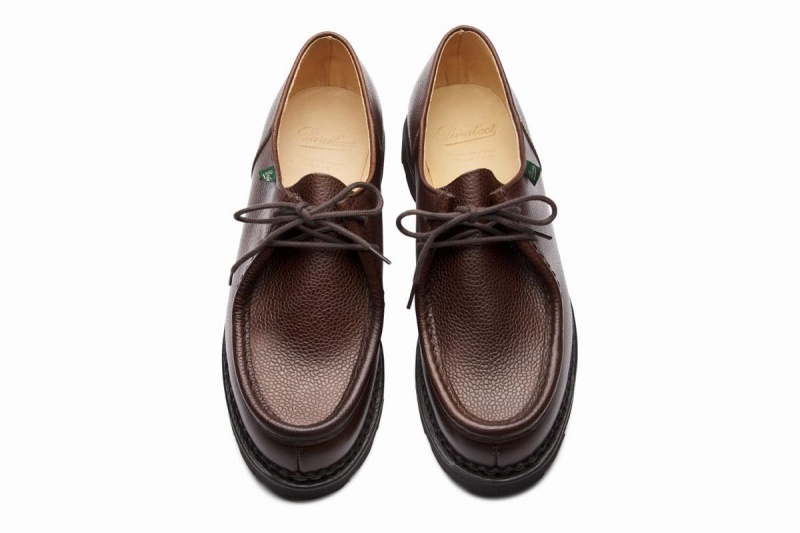 Dark Brown Paraboot Michael Men's Derby Shoes | PKT9738CY