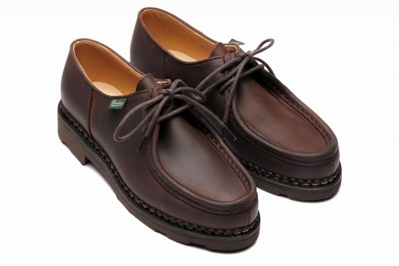 Dark Brown Paraboot Michael Women's Derby Shoes | CHL544QV