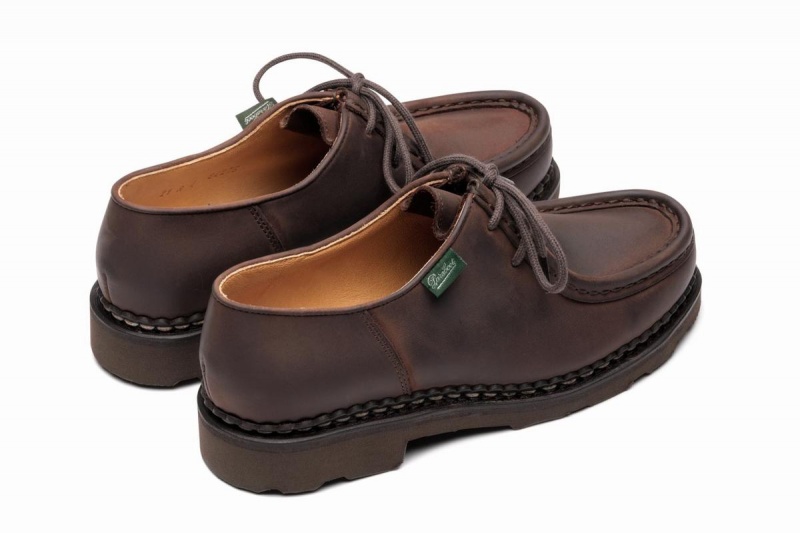 Dark Brown Paraboot Michael Women's Derby Shoes | CHL544QV