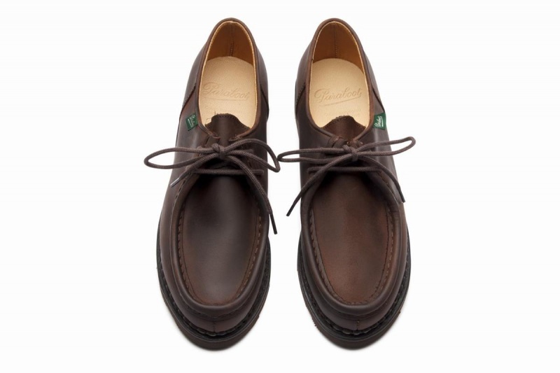 Dark Brown Paraboot Michael Women's Derby Shoes | CHL544QV