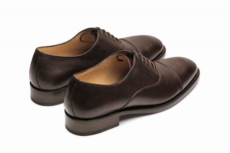 Dark Brown Paraboot Montaigne Gy Men's Oxfords Shoes | PCK5989FB