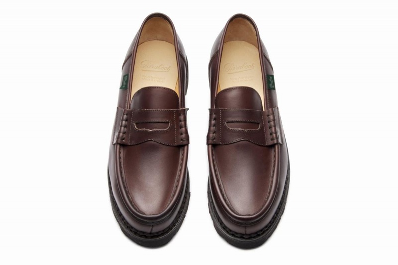 Dark Brown Paraboot Reims Men's Loafers | ACG8222VR