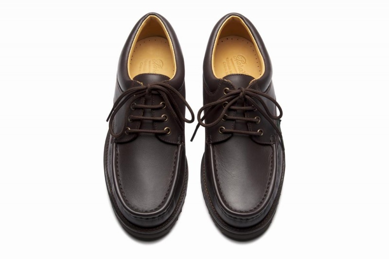 Dark Brown Paraboot Thiers Men's Derby Shoes | SBF3434QM