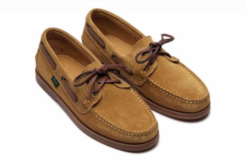 Khaki Paraboot Barth Men's Boat Shoes | SED8243TI