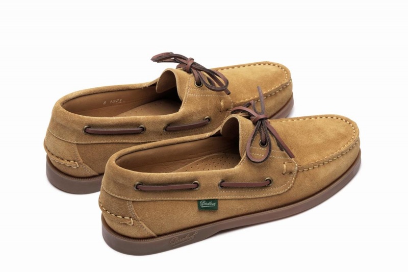 Khaki Paraboot Barth Men's Boat Shoes | SED8243TI