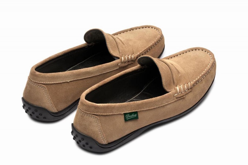 Khaki Paraboot Corvette Women's Loafers | QZS4984VL