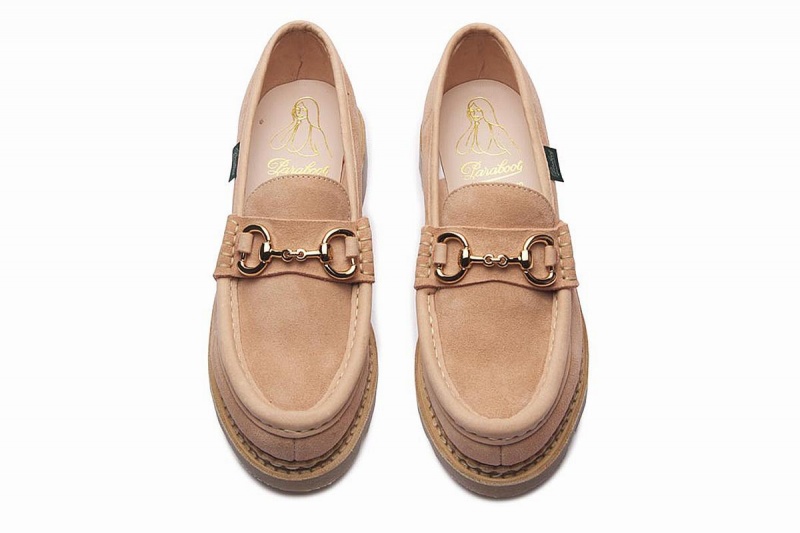 Khaki Paraboot Orsayti Nd Women's Loafers | UVB213KA