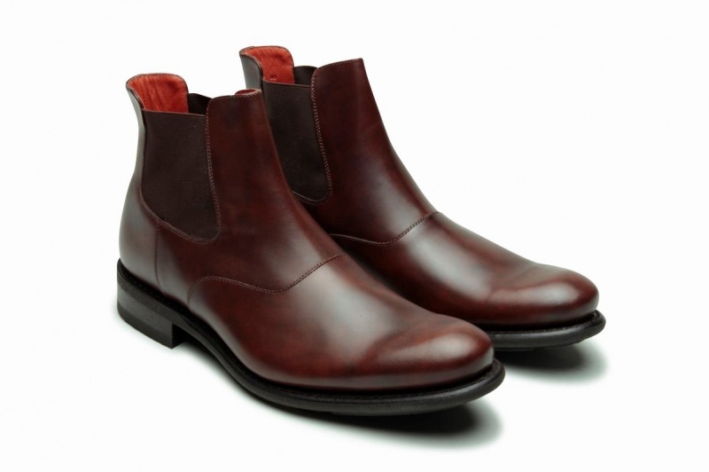 Red Black Paraboot Loven Men's Ankle Boots | PYB10025PW