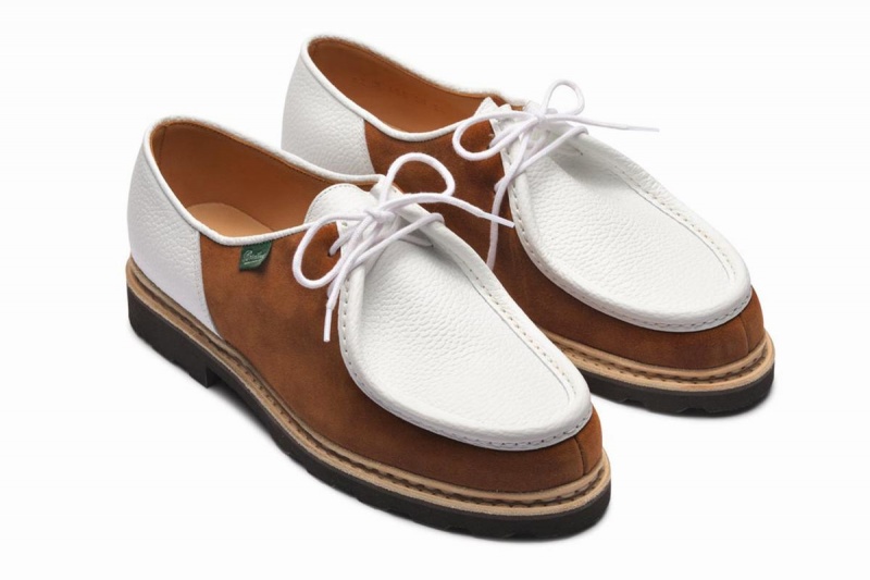 White Brown Paraboot Michael Men's Derby Shoes | DSP2532QH