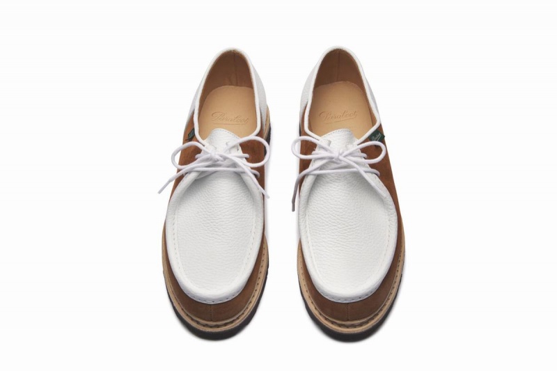 White Brown Paraboot Michael Men's Derby Shoes | DSP2532QH