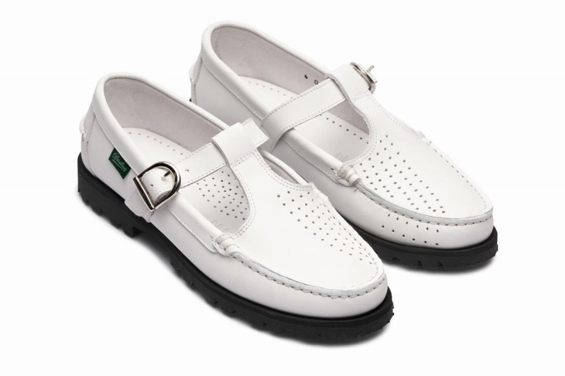 White Paraboot Babord F Women's Boat Shoes | GJW8312LE